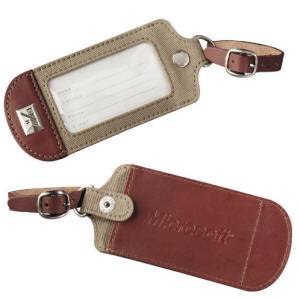 Cutter & Buck Executive ID Tag -Genuine Leather & Twill