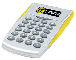 LC38-YL FLIP-N-FOLD CALCULATOR WITH THE FLIP OF A BUTTON AND PUSH OF YOUR HAND!