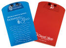 Letter Size Clipboard with Imprintable Clip White, Translucent Blue and Translucent Red
