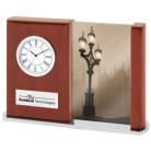 Rosewood Finish Photo Frame Executive Clock