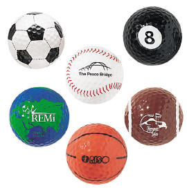 Sport golf balls -Baseball soccer tennis football eightball Basketball Earth Ball to enhance your corporate logo