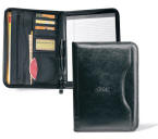 Deluxe Executive Vintage Leather Padfolio custom with your branding logo message y