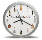 12" inch Silver Wall Clock - Your Branding  Banner on their wall