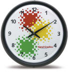 17" inch Wall Clock custom printed - Your Sign Branding imprint on their wall