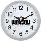 SCW23 Silver 12" inch Slim Wall Clock - Your Branding on their wall
