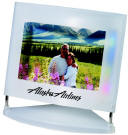 A unique desk addition, this flexible photo frame can be set like a regular frame or "pop" the image back to give it a real 3-D effect. 