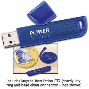 Translucent Blue Memory Stick USB 32 MB Customized with Your Logo